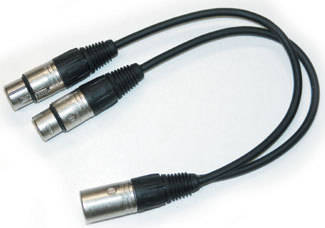 Standard Series XLR-M to 2x XLR-F Y-Cable